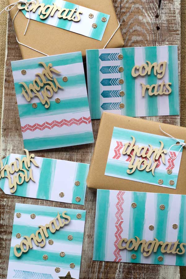 Paper Pumpkin kit from Stampin' Up! - I loved making these Thank You and Congratulations cards. Everything I needed was in the kit, I was done in 25 minutes! Such a great idea! #Craft #DIY #DIY Craft