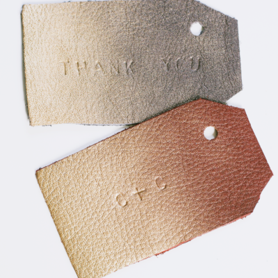 DIY Ombre Leather Tags
