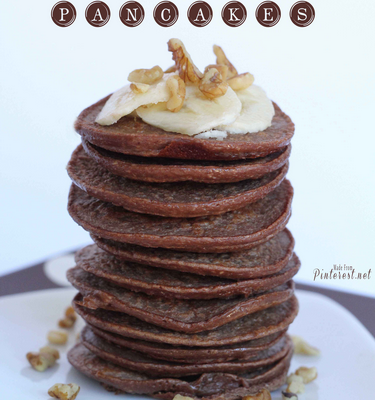 Healthy Chocolate Banana Pancakes