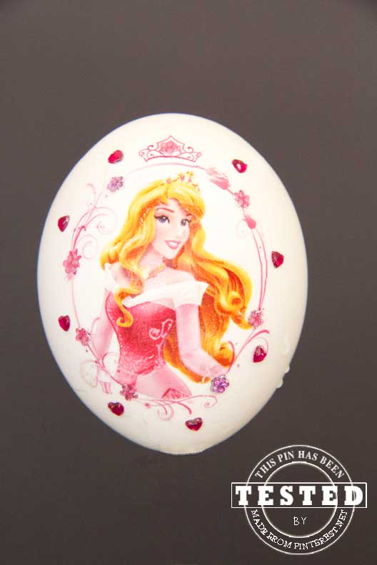 DIY Disney Princess Easter Eggs - These are a the cutest Easter eggs ever! Temporary tattos and mini gems make these ladies dazzling! Madefrompinterest.net