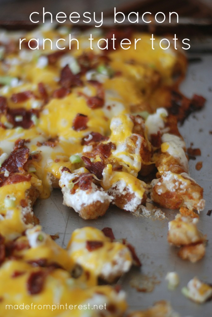 Tater Tot Casserole recipe. Tater tots with cheese. And bacon. Everything is better with bacon.