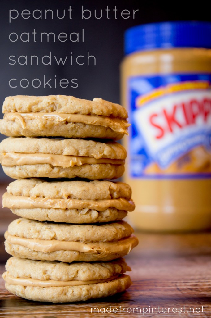 Peanut Butter Oatmeal Sandwich Cookies