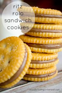 Ritz Rolo Sandwich Cookies.  Two ingredients.  Five minutes!