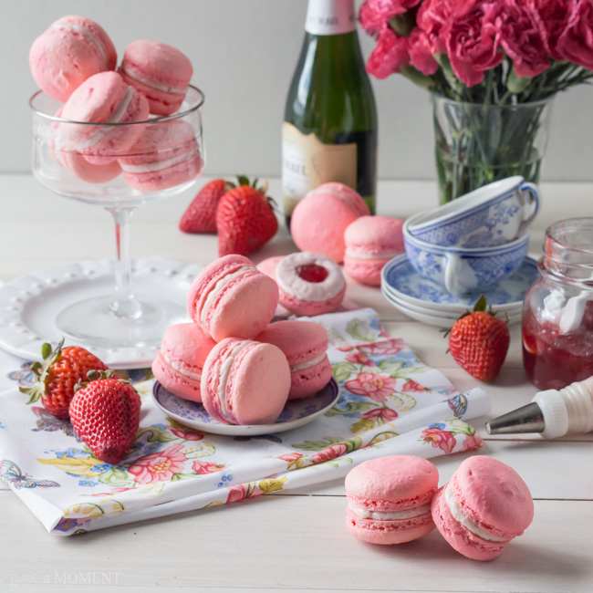 Strawberry-Rose-Macarons