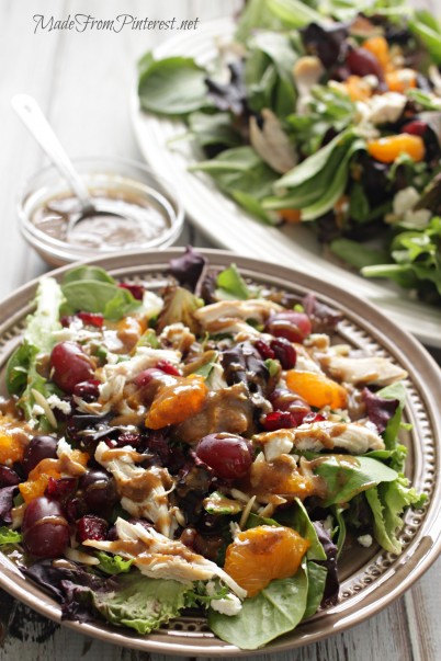 This Mediterranean Chicken Salad with Creamy Balsamic Vinaigrette is a fresh and easy 30 minute meal. Perfect blend of tarts, sweet and salty.