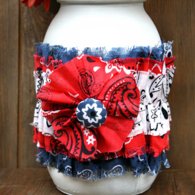 4th of July Rustic Mason Jar