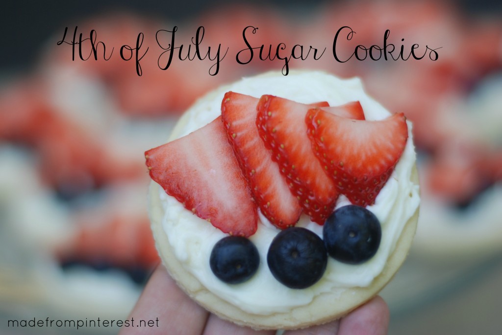 4th of July Sugar Cookies with Cream Cheese Frosting
