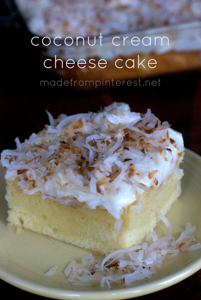 Decadent Coconut Cream Cheese Cake. Coconut heaven!