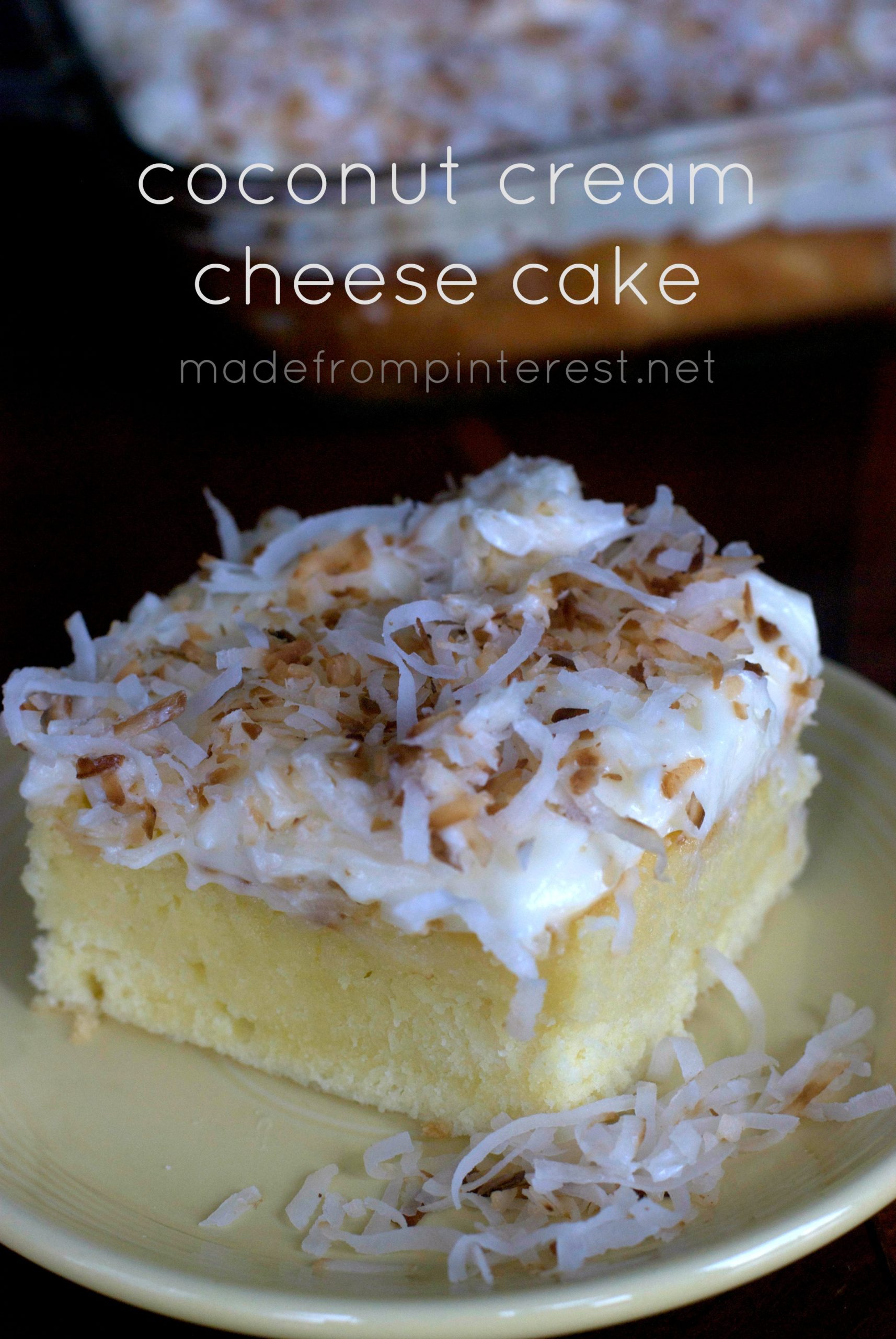 Coconut Cream Cheese Cake - TGIF - This Grandma is Fun