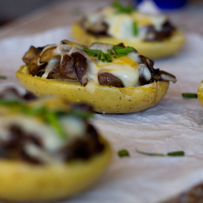 Potato Skins – Philly Cheese Steak Style