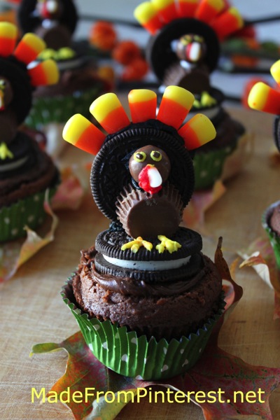 Oreo Turkey Cupcakes