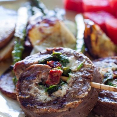 Stuffed Flank Steak Kabob