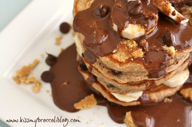 Banana-Smores-Protein-Pancakes