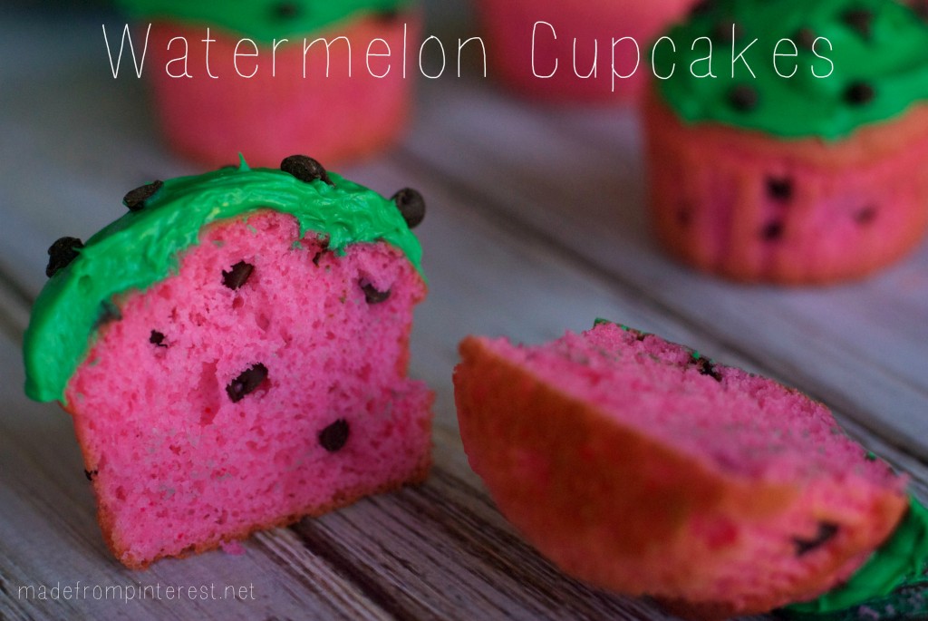 Darling Watermelon Cupcakes that are perfect for summer!