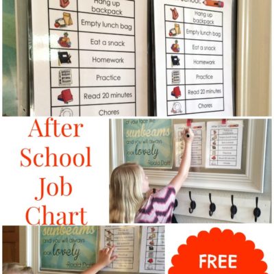 After School Job Chart – Free Printable!