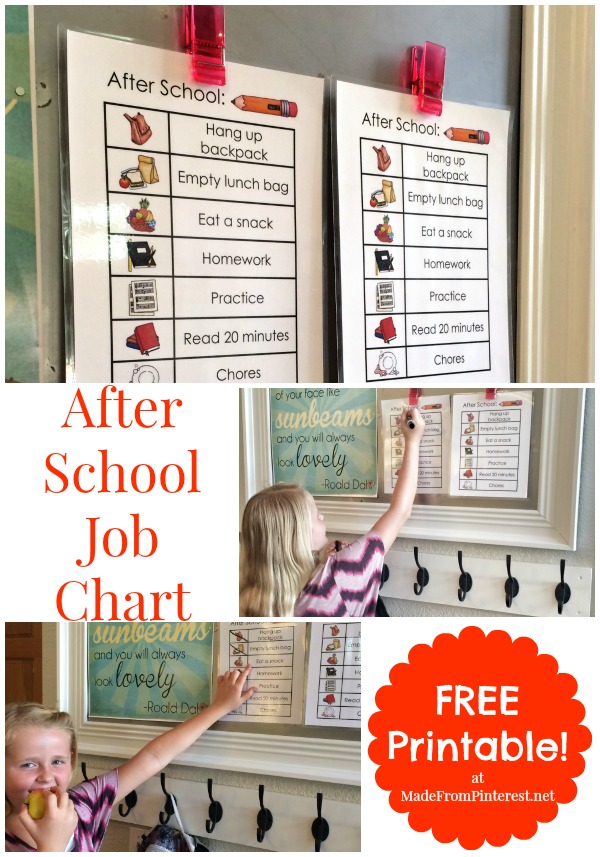 School Job Chart