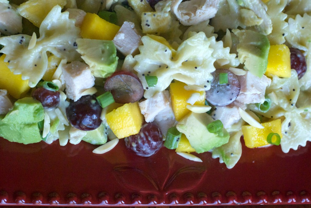 Mango Pasta Salad with Poppy Lime Dressing. Soooo good!