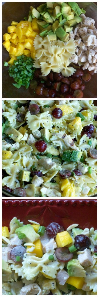 Mango Pasta Salad with Poppy Lime Dressing.  Your new go-to pasta salad!