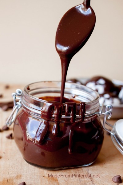 You will want to put homemade chocolate sauce on everything! Ice cream, crepes, cheesecake, churros, your finger, your spoon and just ladle it into your mouth! 5 simple ingredients = silky chocolate sauce. Couldn't be easier!