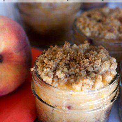 Peach Crisp in a Jar Dessert