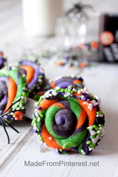 Twisted Halloween Sugar Cookies-They taste as good as they look!