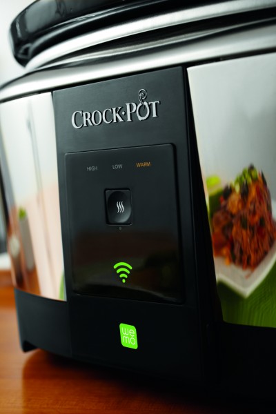 Wemo Crock Pot is web enabled so you can adjust settings from anywhere.
