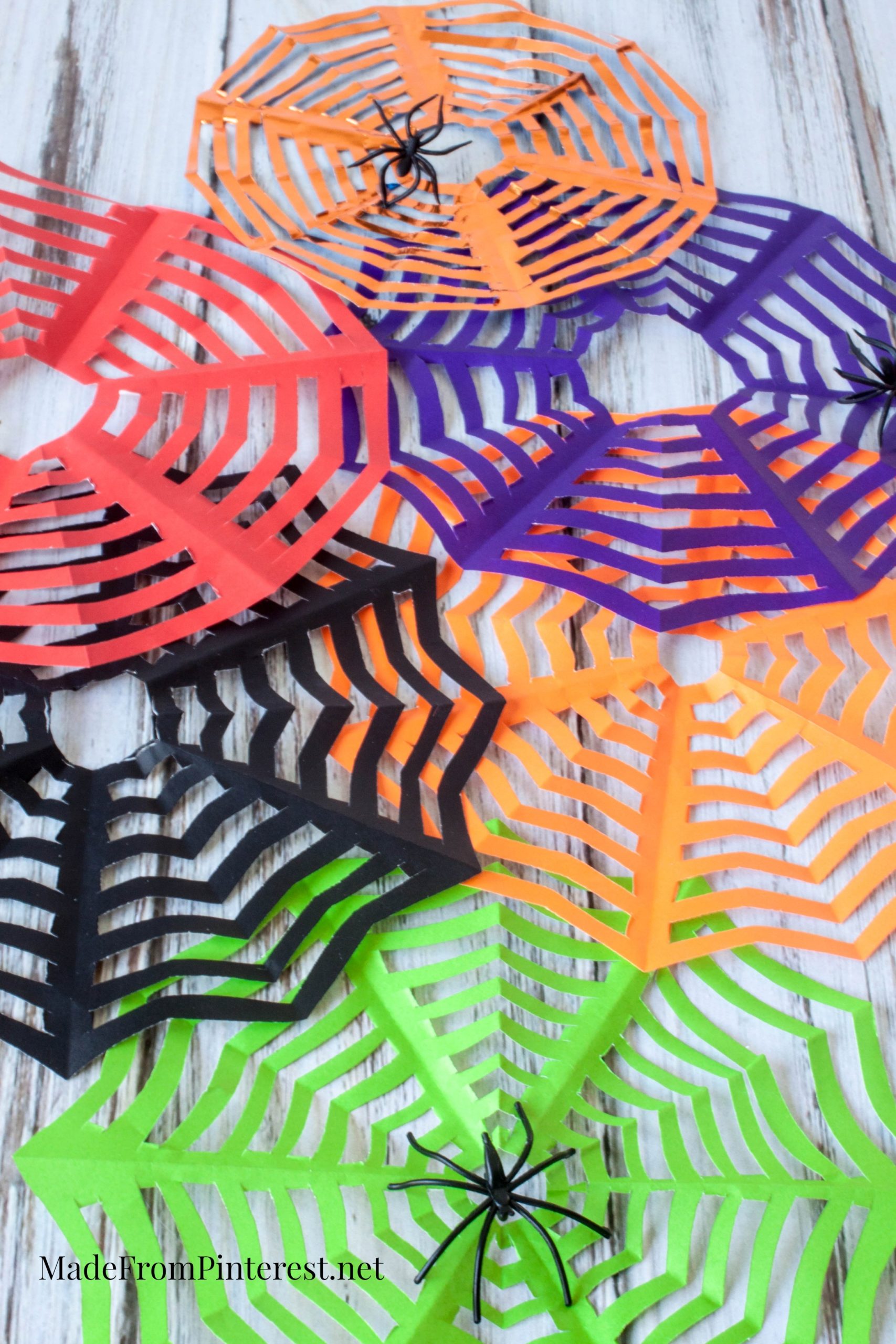 Kirigami Spider Webs for Halloween - TGIF - This Grandma is Fun