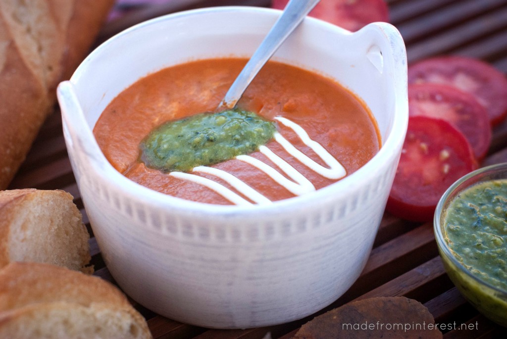 Perfect for fall, this Tomato Basil Soup is creamy and comforting!