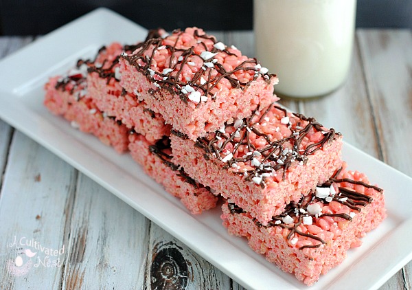 Chocolate Peppermint Krispy Treats