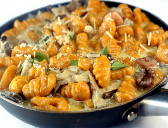 Pumpkin-Gnocchi-with-Mushrooms