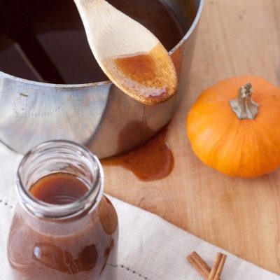 Easy Homemade Pumpkin Syrup - great on pancakes and in coffee or hot chocolate.