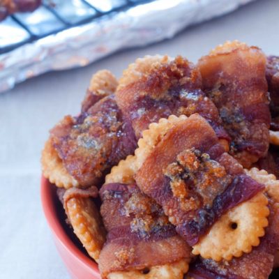 Brown Sugar Bacon Wrapped Crackers