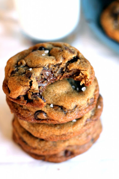 Nutella-Stuffed Sea-Salt Chocolate Chip Cookies