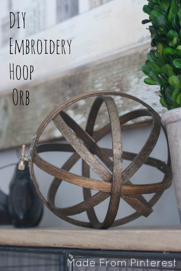 DIY Embroidery Hoop Orb. These DIY Embroidery Hoop Orbs can be made in under 30 minutes. I love it when things are big on easy but also big on impressive!