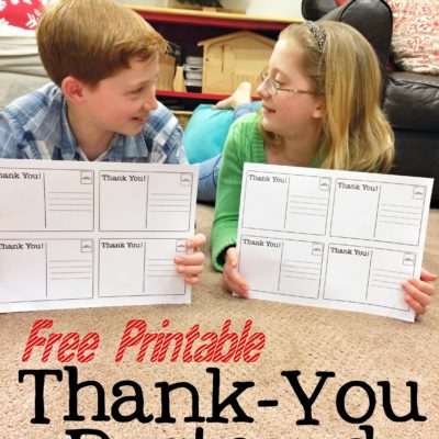 Thank You Notes Kids Can Make – FREE Printable