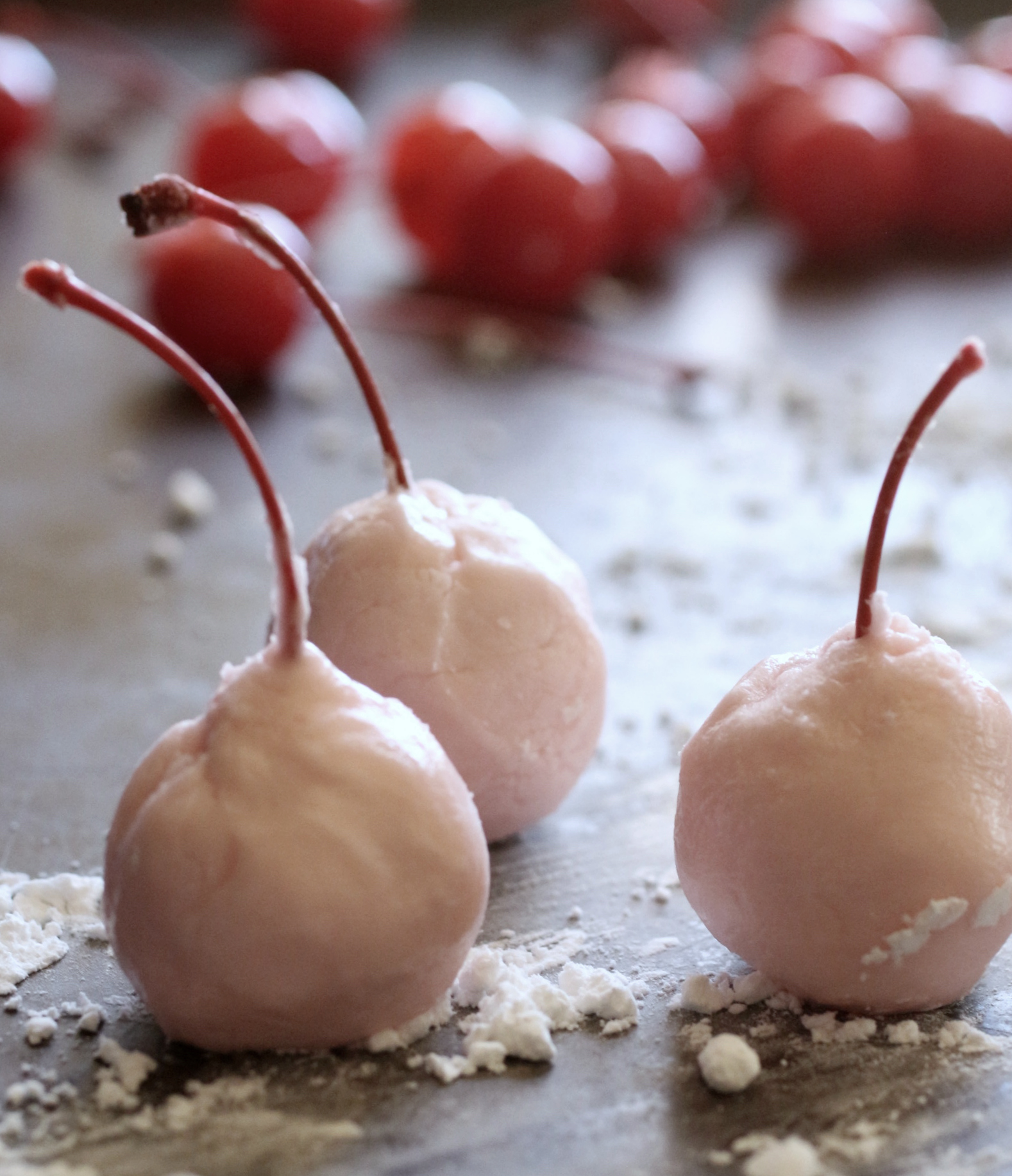 White Chocolate Covered Cherries