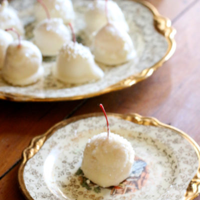 White Chocolate Covered Cherries