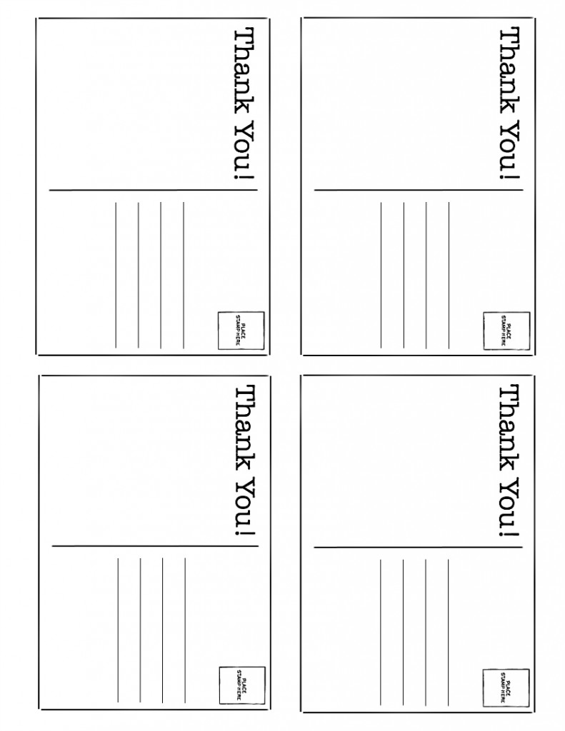 Printable Postcard Template Free Download