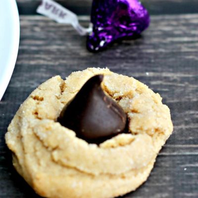 White Chocolate Peanut Butter Kiss Cookies