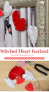 Stitched Heart Garland