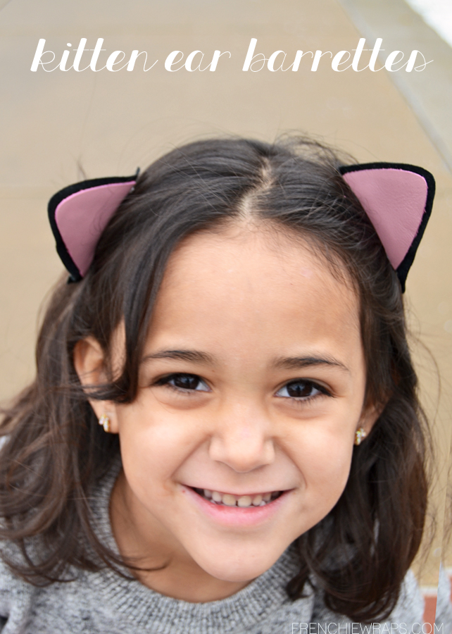 Your little girls are going to love wearing these cute kitten ear barrettes. They are so easy to make! 