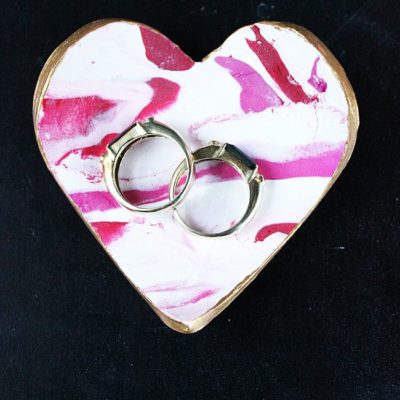 Marbled Valentines Ring Dishes