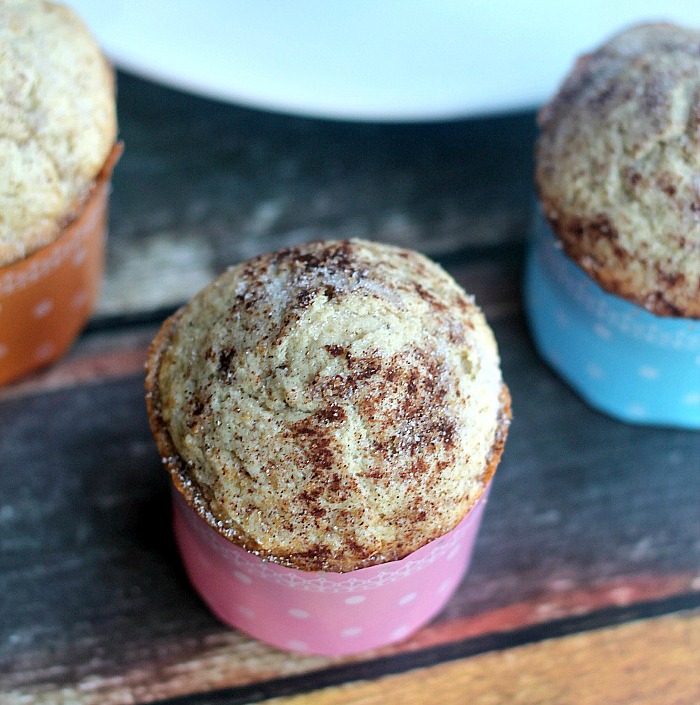 All the goodness of the cookie in this moist delicious snickerdoodle muffin.