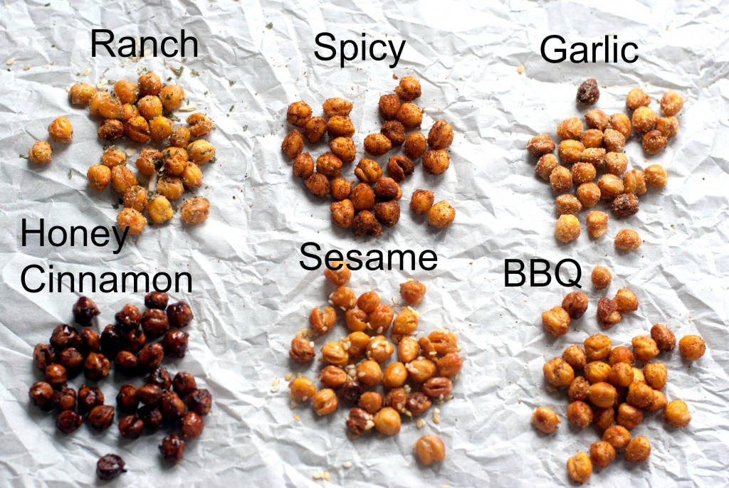 Roasted Chickpeas Recipe in Six Flavors. I promise this will become your new favorite snack!