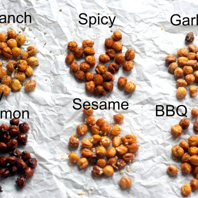 Roasted Chickpeas Recipe in Six Flavors. I promise this will become your new favorite snack!