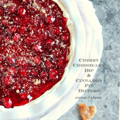 Cherry Cheesecake Dip with Cinnamon Pie Dippers