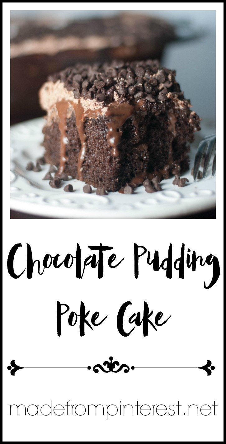 Chocolate Pudding Poke Cake TGIF This Grandma is Fun