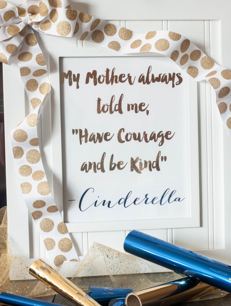 Come check out how to make a foil print with the new Heidi Swapp Minc Foil Applicator.  PLUS get this FREE Cinderella quote printable!