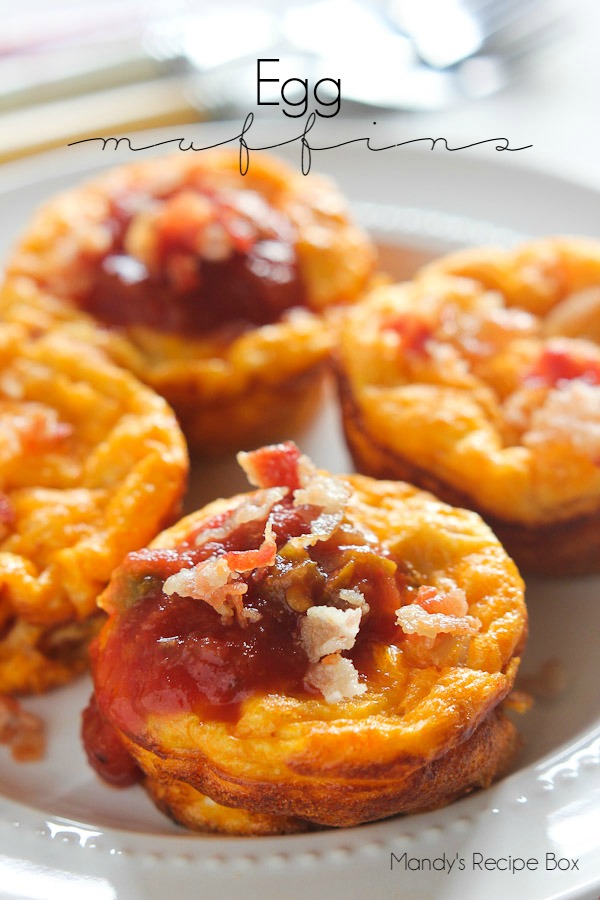 Egg Muffins are little personal omelettes in muffin form. The best thing is that you can make these any way you like. Just add your favorite vegetables, cheese and/or meats.
