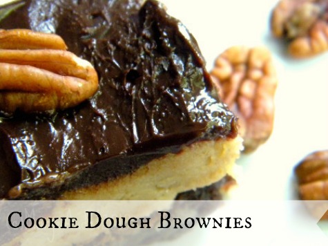 cookie dough brownies are rich and delicious layers of chocolate, cookie dough and ganache from restlesschipotle.com